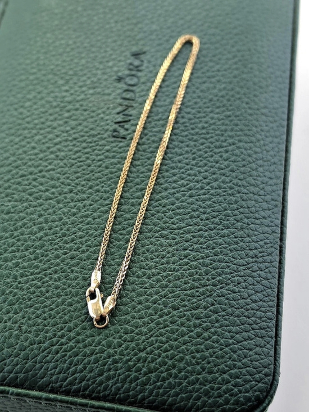 10K Yellow Gold Wheat Chain Bracelet – Italian Made – 7"
